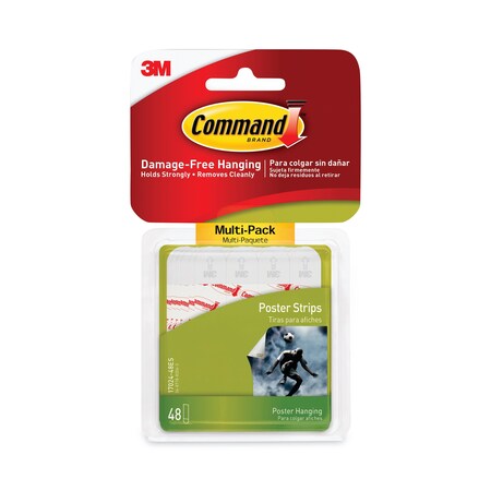 Command Poster Strips Value Pack, 5/8"x1, PK48 17024-48ES